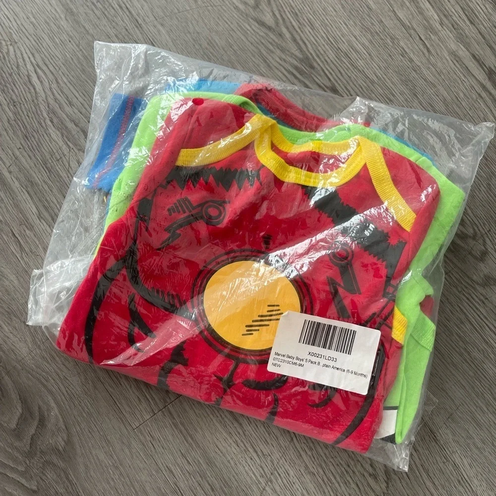 NEW MARVEL onesies 6-9 months